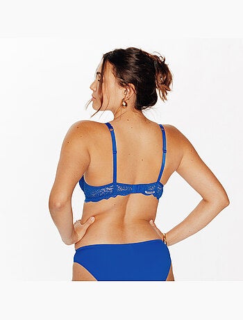 Dentelle beha vergrotend kant koningsblauw