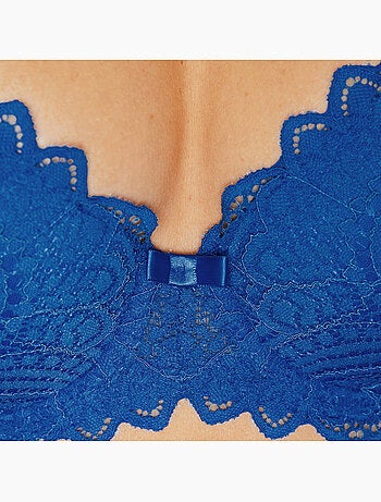 Dentelle beha vergrotend kant koningsblauw