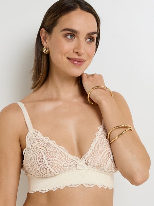Dentelle beha zonder beugel ecru - Kiabi