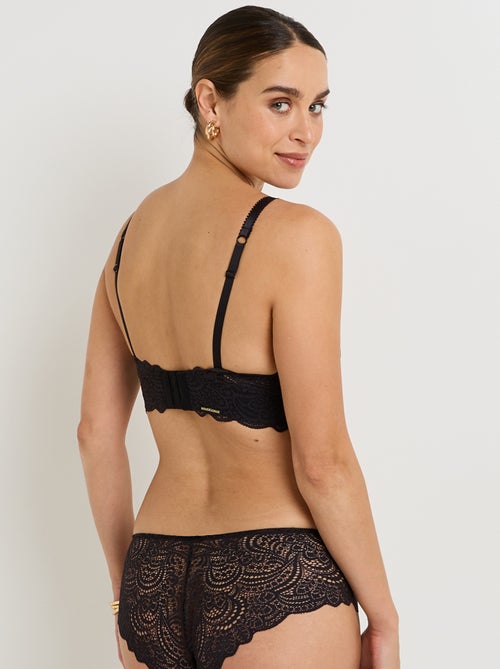 Dentelle beha zonder beugel zwart - Kiabi