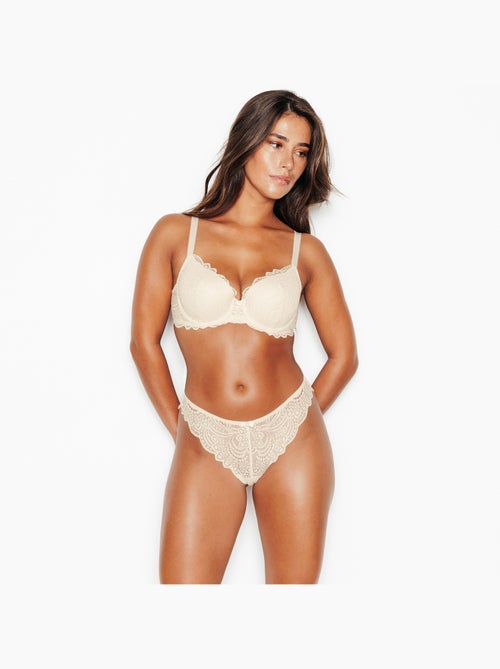 Dentelle tanga kant ecru - Kiabi