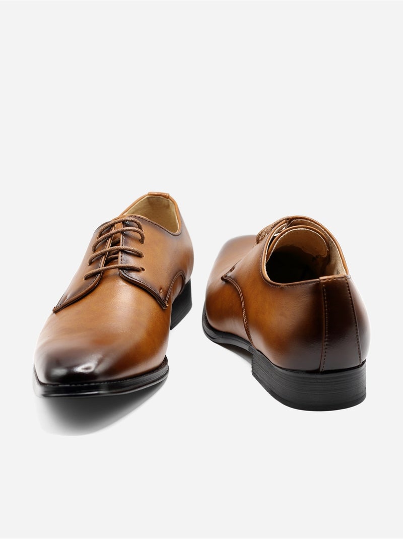 Derbies en cuir - Uomo Marron - Kiabi