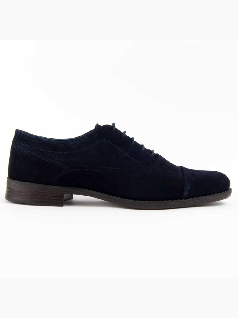 Derby & Richelieu Natuurlijk Leer Purapiel Blauw - Kiabi