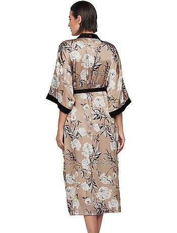 Déshabillé long manches trois quarts malitzia