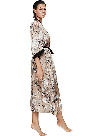 Déshabillé long manches trois quarts malitzia