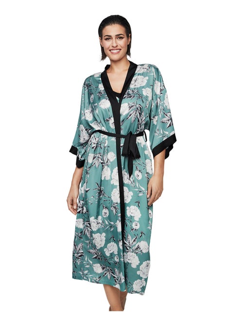Déshabillé long manches trois quarts malitzia - Kiabi