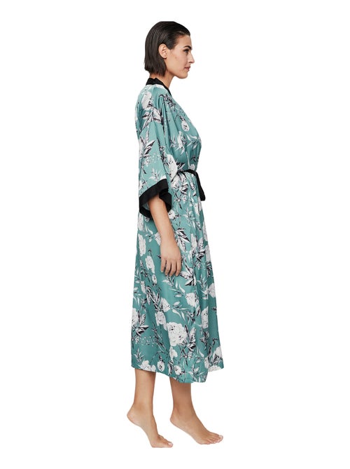 Déshabillé long manches trois quarts malitzia - Kiabi