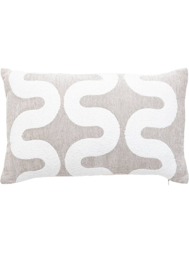 Design chenille kussenhoes Groengrijs - Kiabi