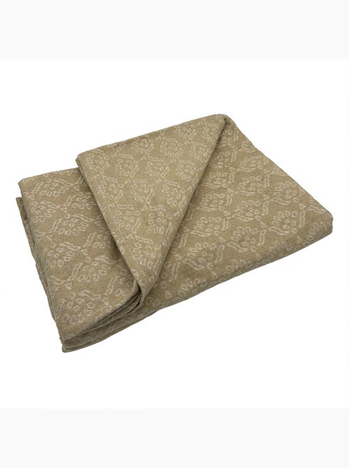 Dessus de lit jacquard motif floral - Kiabi