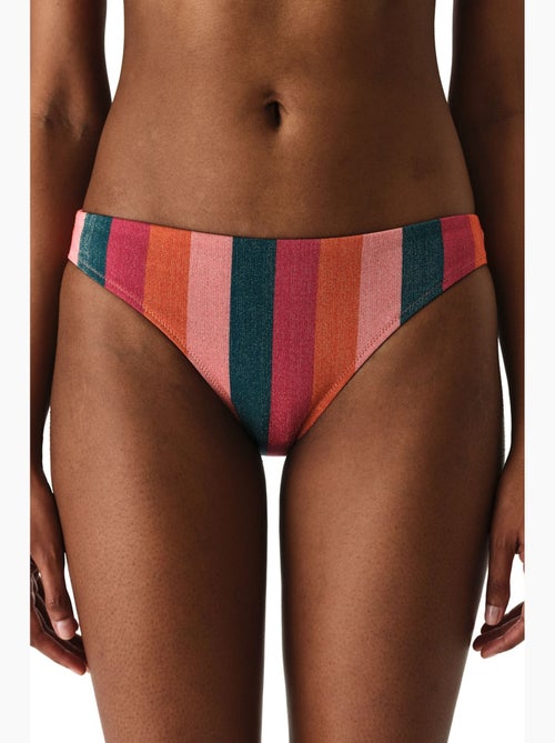 Devin gestreept bikinibroekje met glansdraad en middelhoge taille penti - Kiabi Devin gestreept bikinibroekje met glansdraad en middelhoge taille penti - Kiabi