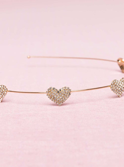 Diadeem hoofdband kind harten strass - Kiabi