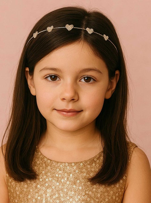 Diadeem hoofdband kind harten strass - Kiabi