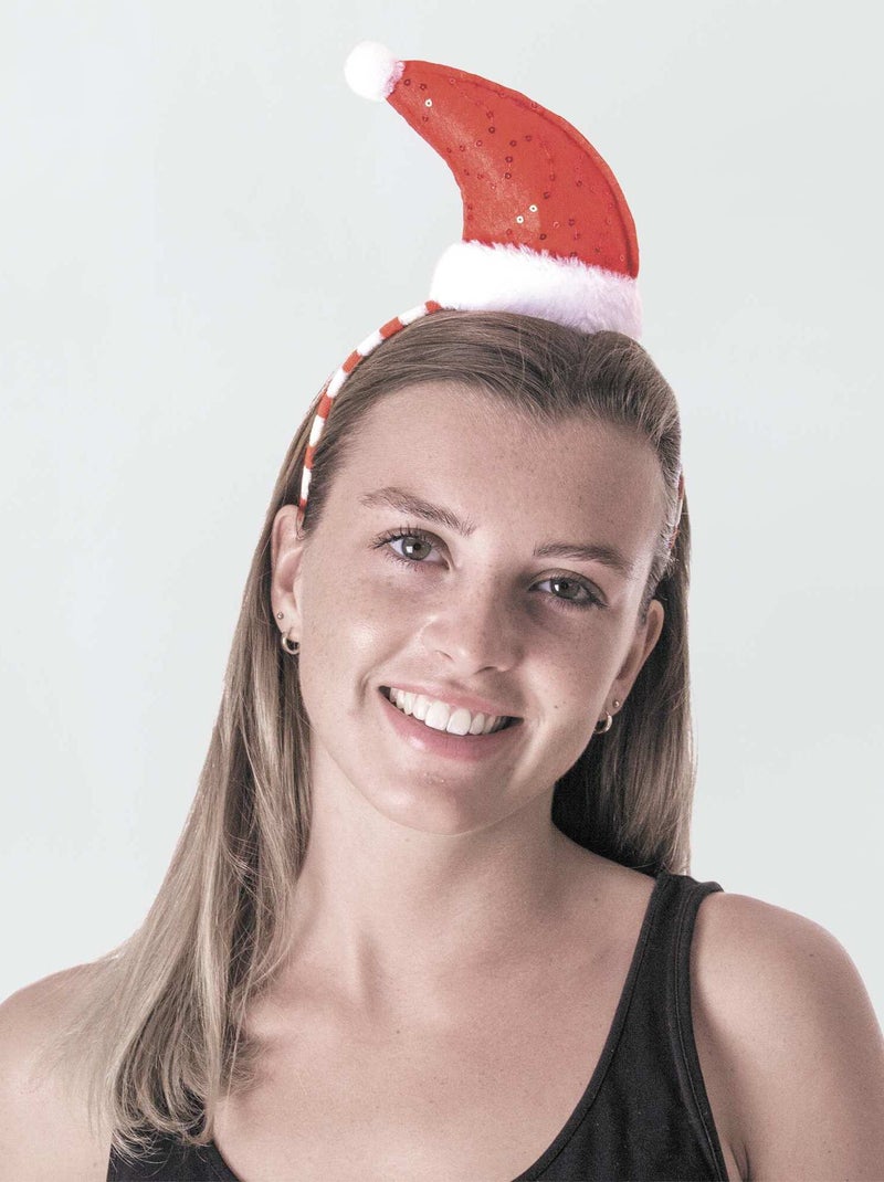 Diadeem met kerstmutsdetail ROOD - Kiabi