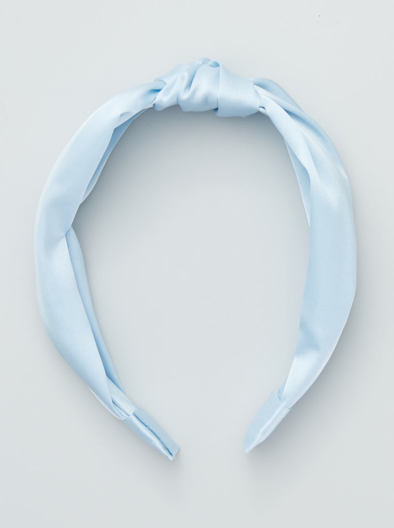 Diadeem van glanzende stof BLAUW - Kiabi