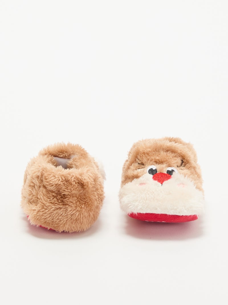 Dierenkerstpantoffels Camel - Kiabi