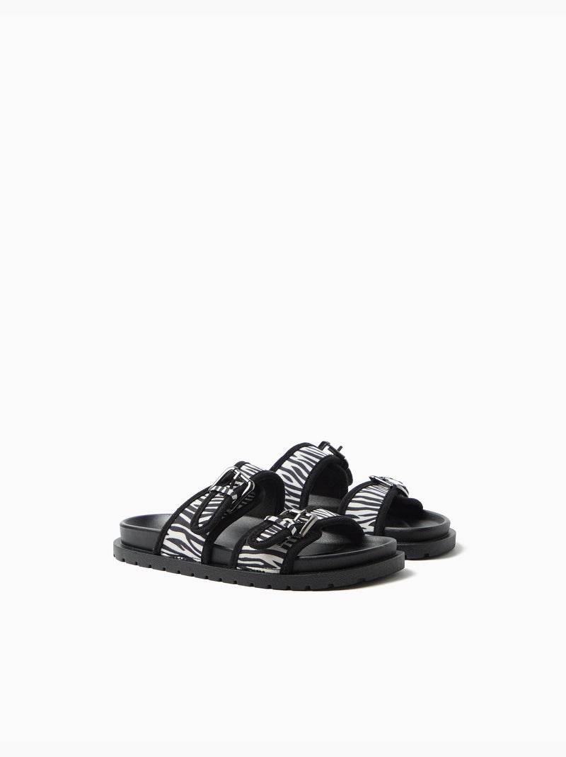 Dierenprint sandalen, MO Fashion Zwart - Kiabi