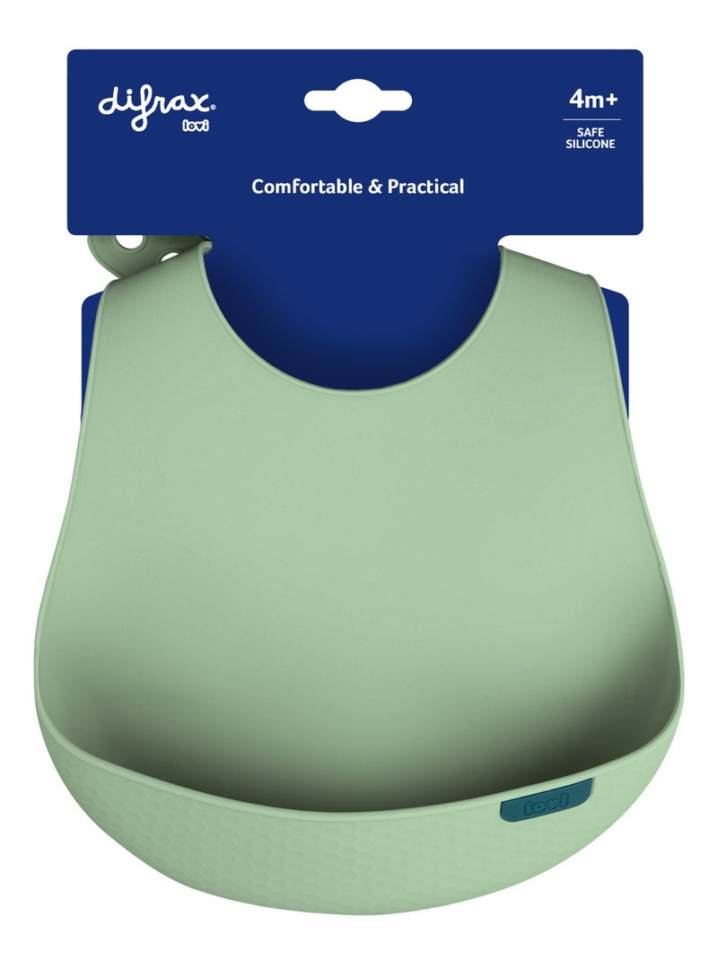 Difrax | bavoir récupérateur en silicone difax lovi Vert - Kiabi