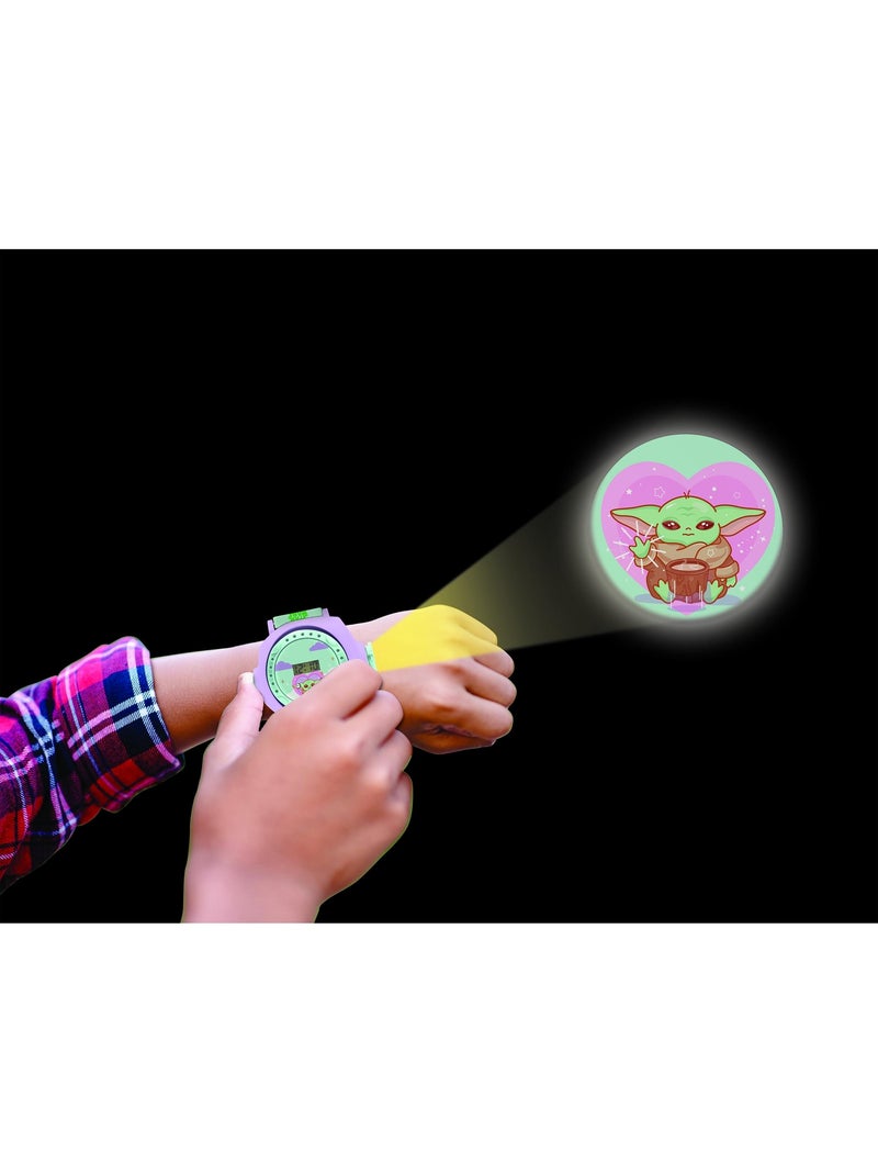 Digitaal horloge met projectie van 20 beelden, grogu-design uit het star wars-universum Multicolor - Kiabi
