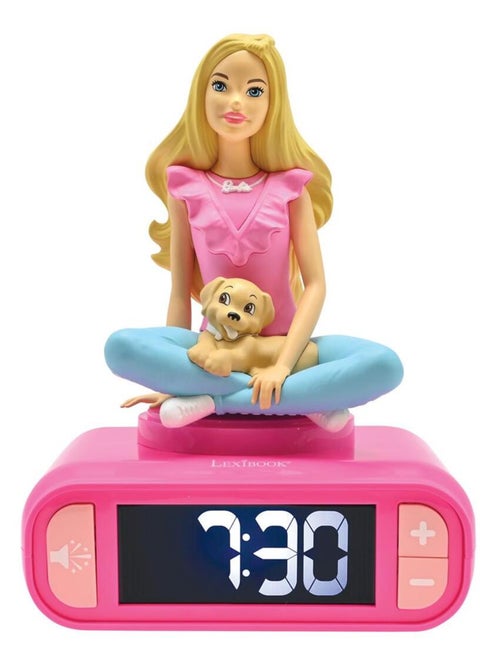 Digitale wekker met 3d barbie, nachtlampje, en geluidseffecten - Kiabi Digitale wekker met 3d barbie, nachtlampje, en geluidseffecten - Kiabi