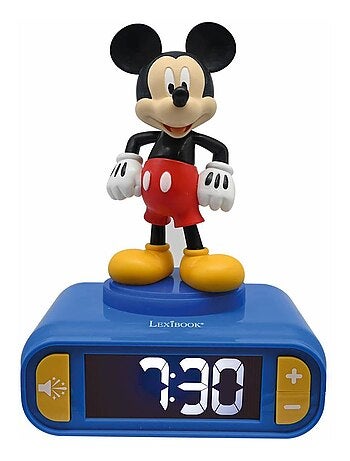 Digitale wekker met 3d mickey nachtlampje en geluidseffecten