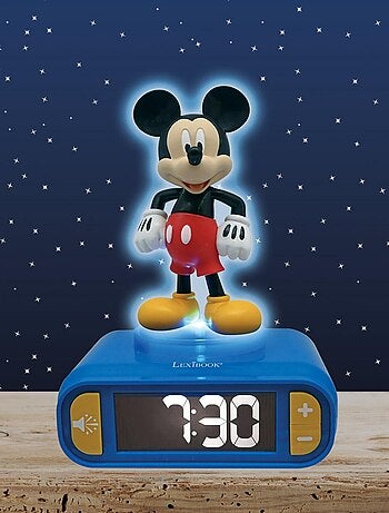 Digitale wekker met 3d mickey nachtlampje en geluidseffecten