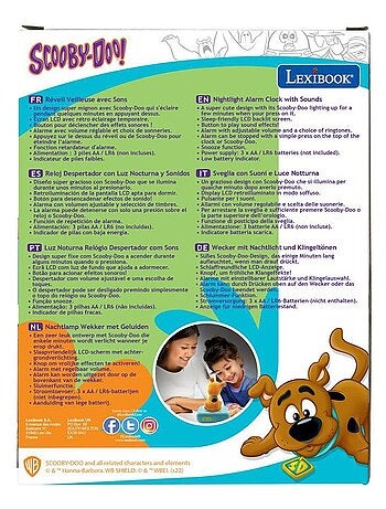 Digitale wekker met scooby doo 3d nachtlampje en geluidseffecten