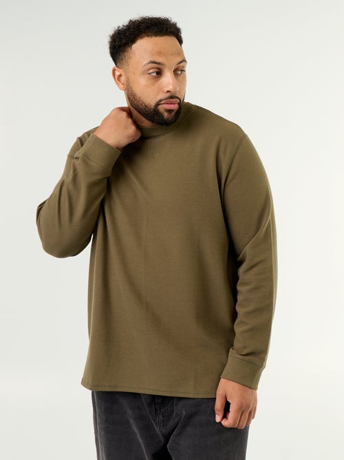 Dik T-shirt met ronde hals en lange mouwen - Kiabi Dik T-shirt met ronde hals en lange mouwen - Kiabi