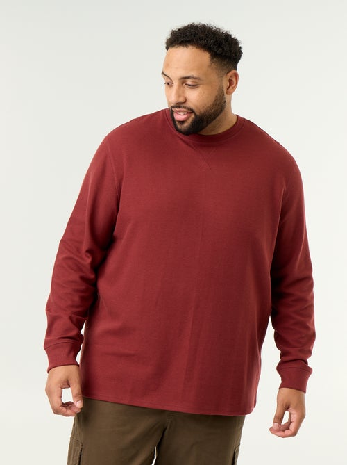 Dik T-shirt met ronde hals en lange mouwen - Kiabi Dik T-shirt met ronde hals en lange mouwen - Kiabi