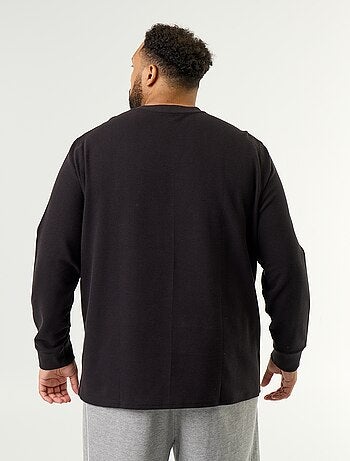 Dik T-shirt met ronde hals en lange mouwen