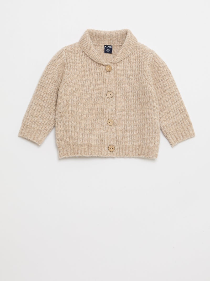 Dik vest met sjaalkraag Biege - Kiabi