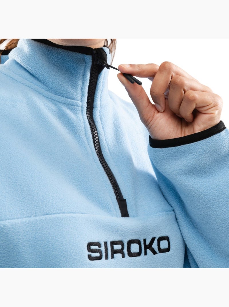 Dikke fleece trui voor dames Blauw - Kiabi