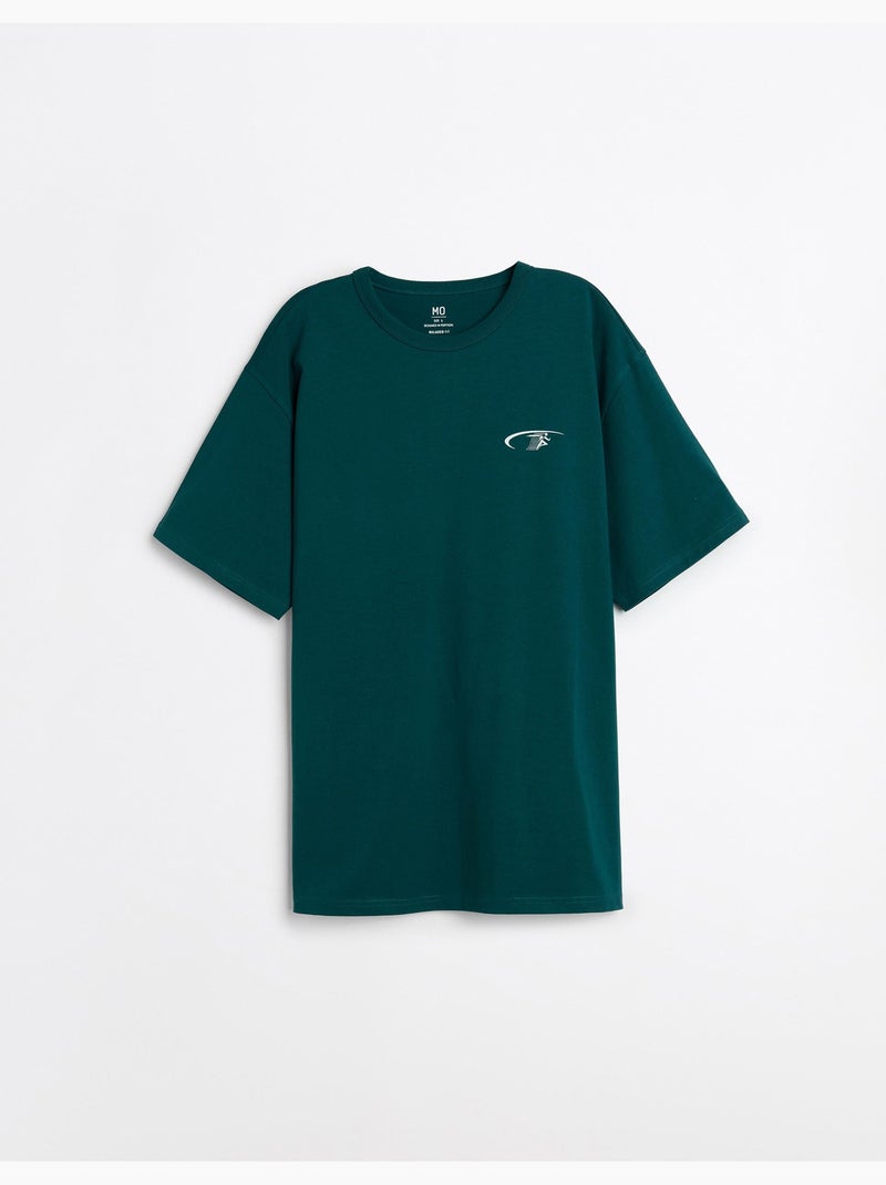 Dikke jersey T-shirt met print, MO Fashion Groen - Kiabi
