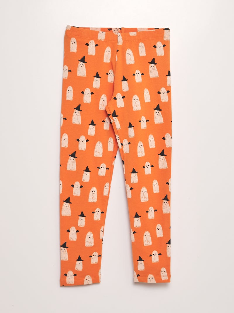 Dikke legging met motiefjes - Halloween ORANJE - Kiabi