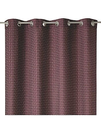 Dikke, lichtdoorlatende gordijnstof in effen jacquard met reliëf