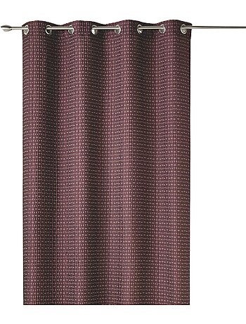 Dikke, lichtdoorlatende gordijnstof in effen jacquard met reliëf
