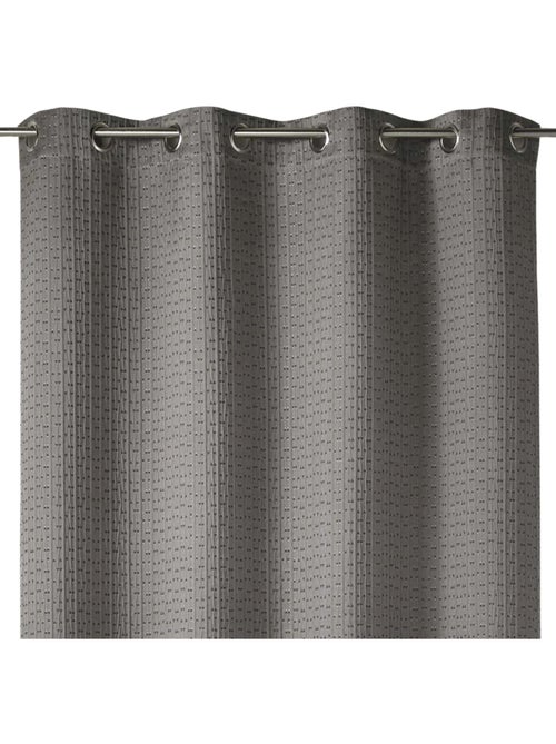 Dikke, lichtdoorlatende gordijnstof in effen jacquard met reliëf - Kiabi