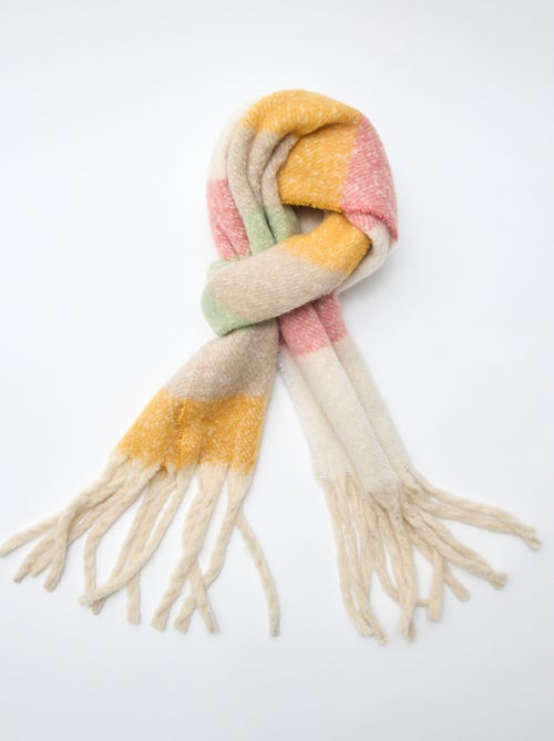 Dikke sjaal met franjes - Kiabi