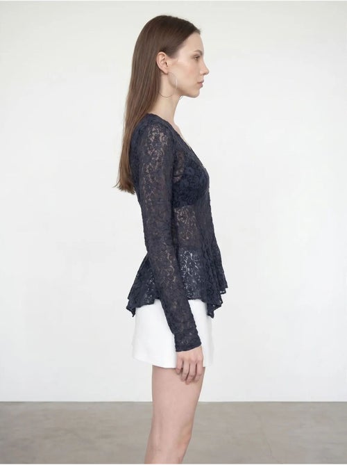 DILVIN Cardigan En Dentelle À Col V Et Boutons - Kiabi DILVIN Cardigan En Dentelle À Col V Et Boutons - Kiabi