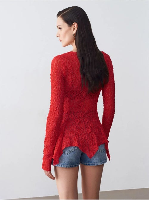 DILVIN Cardigan En Dentelle À Col V Et Boutons - Kiabi DILVIN Cardigan En Dentelle À Col V Et Boutons - Kiabi