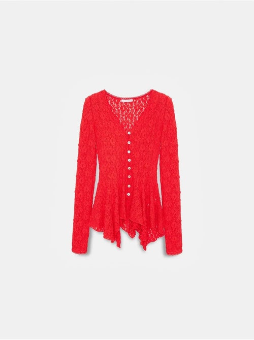DILVIN Cardigan En Dentelle À Col V Et Boutons - Kiabi DILVIN Cardigan En Dentelle À Col V Et Boutons - Kiabi