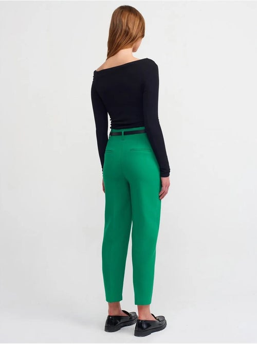 DILVIN Pantalon Droit En Crêpe À Taille Haute Avec Ceinture - Kiabi DILVIN Pantalon Droit En Crêpe À Taille Haute Avec Ceinture - Kiabi