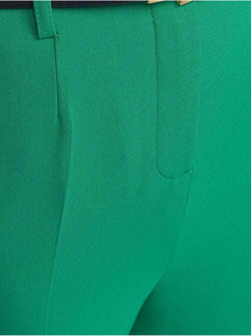 DILVIN Pantalon Droit En Crêpe À Taille Haute Avec Ceinture - Kiabi DILVIN Pantalon Droit En Crêpe À Taille Haute Avec Ceinture - Kiabi