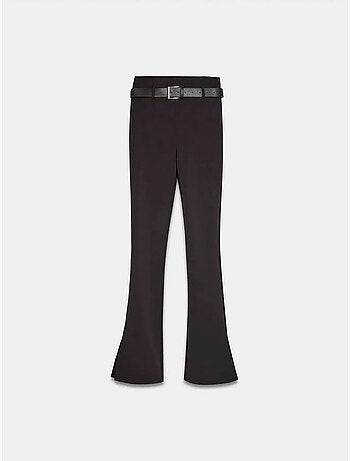 DILVIN Pantalon Flare Ajusté Avec Ceinture