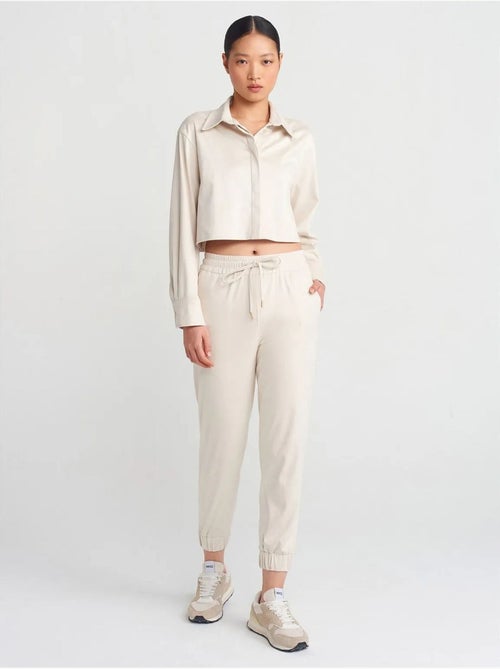 DILVIN Pantalon Jogger Effet Daim - Kiabi DILVIN Pantalon Jogger Effet Daim - Kiabi