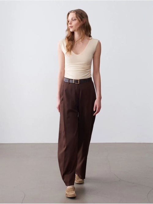 DILVIN Pantalon Large Plissé - Kiabi DILVIN Pantalon Large Plissé - Kiabi