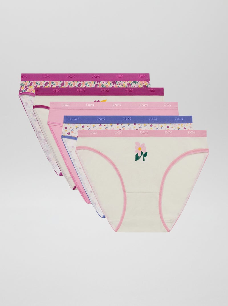 DIM - Setje met 5 slips ROSE - Kiabi