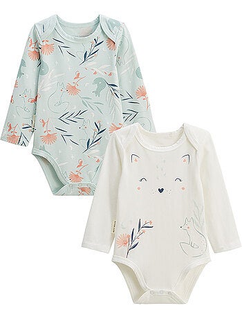 Dina babyrompertjes met lange mouwen, set van 2