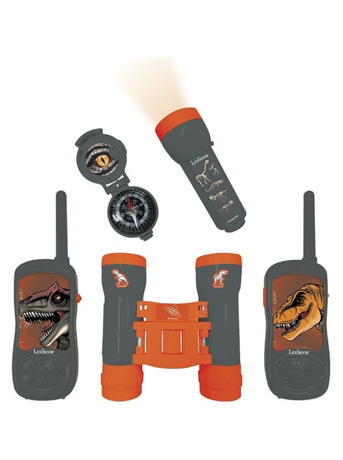 Dinosaur avonturenset met walkie-talkies tot 120m, verrekijker en kompas - Kiabi Dinosaur avonturenset met walkie-talkies tot 120m, verrekijker en kompas - Kiabi