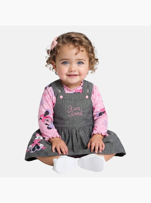 Disney - 2-delige baby meisje set jurk en lange mouwen T-shirt met personage - Kiabi