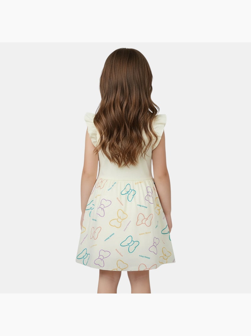 Disney - Baby meisje jurk ecru met ruches personage Wit - Kiabi